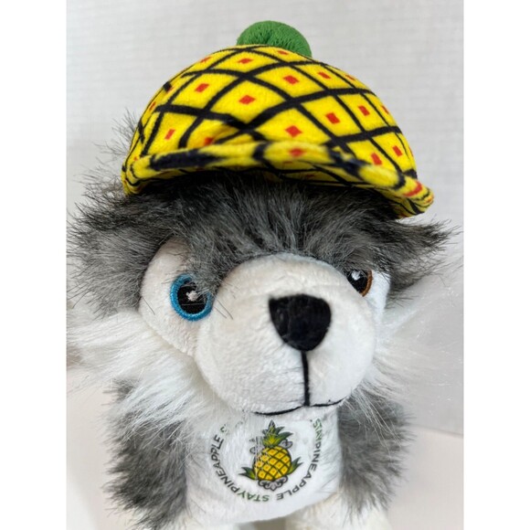 Pineapple Stay Pineapple Huskey Dog Puppy Stuffed Animal Plush - Picture 2 of 11